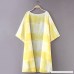 Adela Boutique Gradient Printed Loose Cover-Ups Long Kimono Cardigan Beachwear UV Protection Blouse for Women Yellow B07FCFYWJG